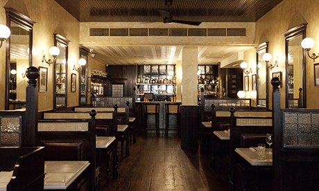 Chairs and tables at London Indian restaurant Gymkhana